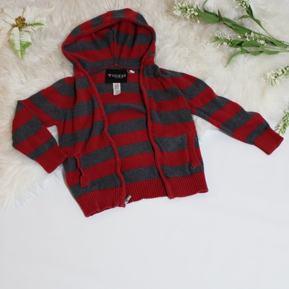 Guess Boy's Zip Up  Hoodie Sweater Long Sleeve - Picture 2 of 6